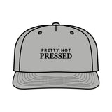 Surf Cap - 'Pretty Not Pressed' Graphic Snapback Hat for Beach Lovers