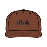 Surf Cap - 'Pretty Not Pressed' Graphic Snapback Hat for Beach Lovers