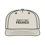 Surf Cap - 'Pretty Not Pressed' Graphic Snapback Hat for Beach Lovers