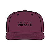 Surf Cap - 'Pretty Not Pressed' Graphic Snapback Hat for Beach Lovers