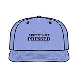 Surf Cap - 'Pretty Not Pressed' Graphic Snapback Hat for Beach Lovers