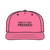 Surf Cap - 'Pretty Not Pressed' Graphic Snapback Hat for Beach Lovers