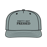 Surf Cap - 'Pretty Not Pressed' Graphic Snapback Hat for Beach Lovers