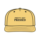 Surf Cap - 'Pretty Not Pressed' Graphic Snapback Hat for Beach Lovers