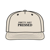 Surf Cap - 'Pretty Not Pressed' Graphic Snapback Hat for Beach Lovers