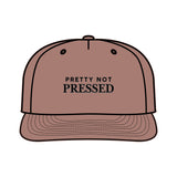 Surf Cap - 'Pretty Not Pressed' Graphic Snapback Hat for Beach Lovers