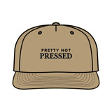 Surf Cap - 'Pretty Not Pressed' Graphic Snapback Hat for Beach Lovers